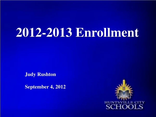 2012-2013 Enrollment