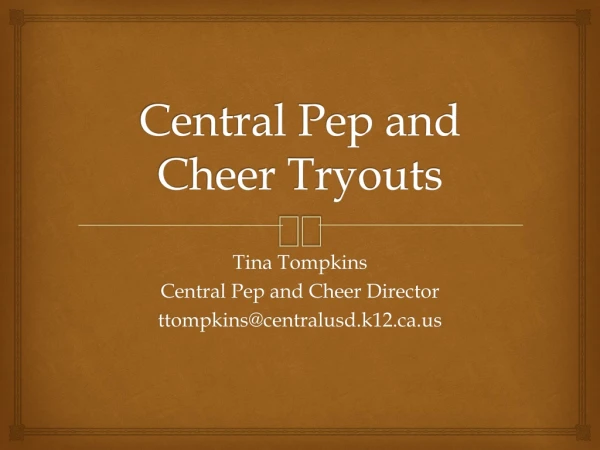 Central Pep and Cheer Tryouts
