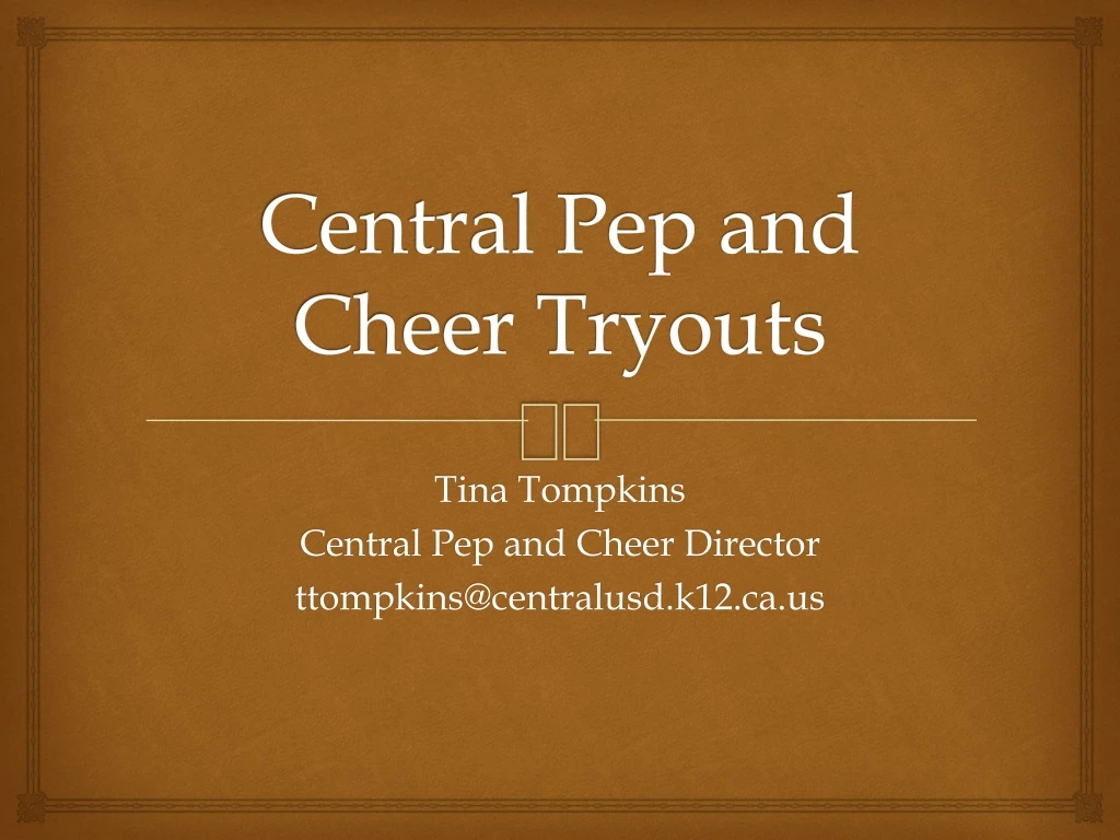 central pep and cheer tryouts