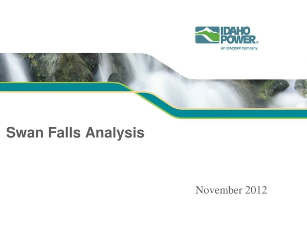 Swan Falls Analysis