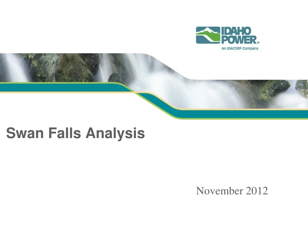 swan falls analysis