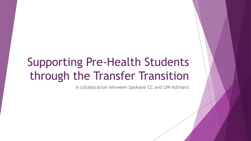 supporting pre health students through the transfer transition