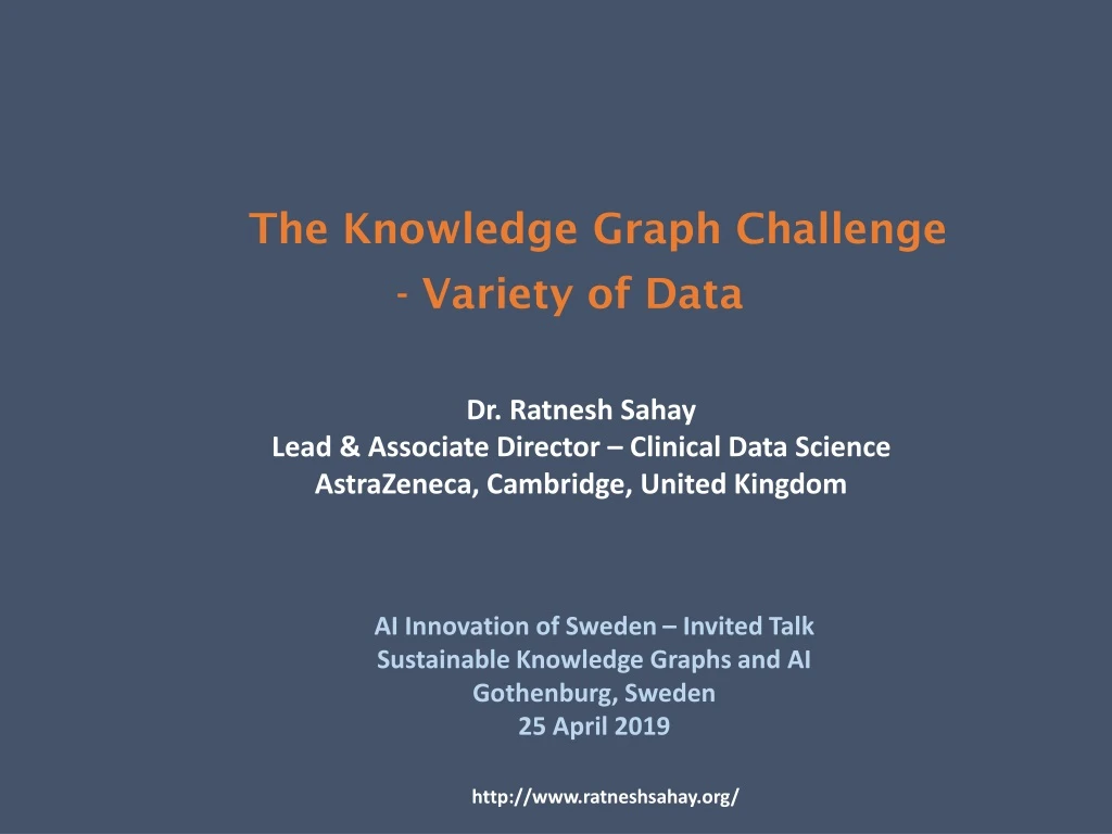 the knowledge graph challenge variety of data