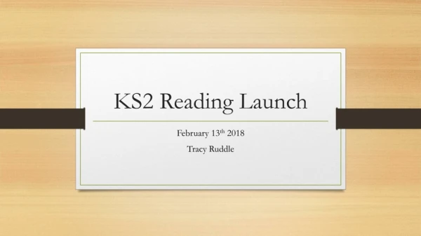 KS2 Reading Launch