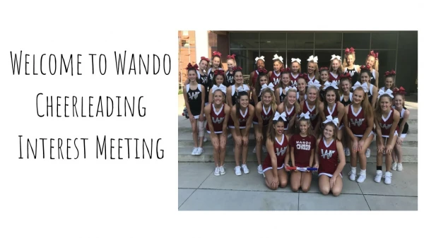 Welcome to Wando Cheerleading Interest Meeting