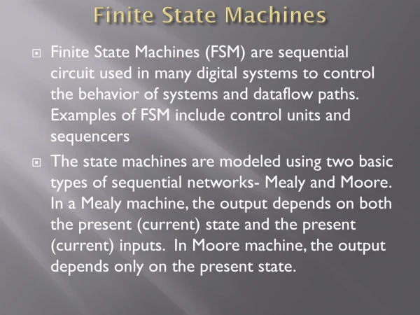 Finite State Machines