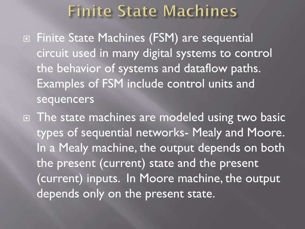 finite state machines