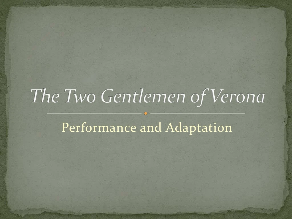 the two gentlemen of verona