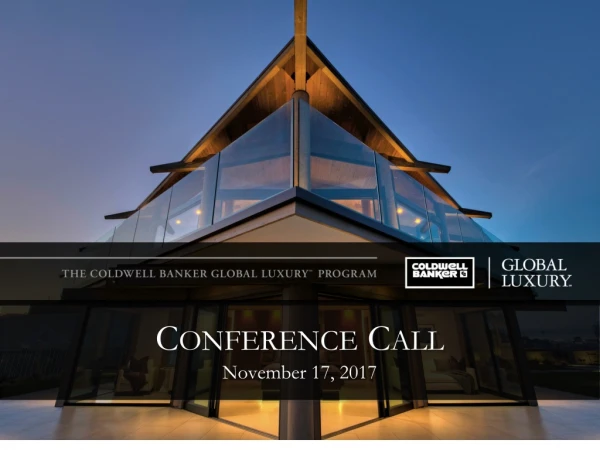 Conference Call November 17, 2017