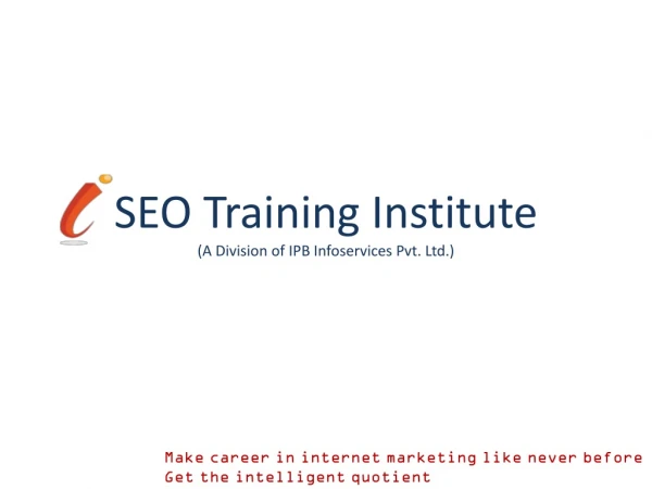 SEO Training Institute (A Division of IPB Infoservices Pvt. Ltd.)