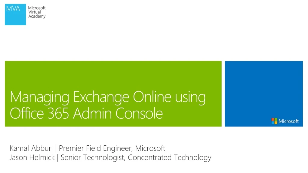 managing exchange online using office 365 admin console