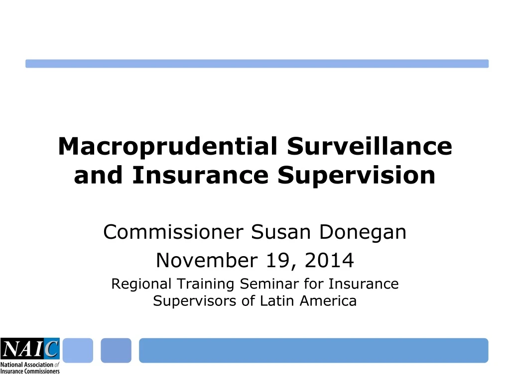 macroprudential surveillance and insurance supervision