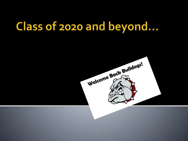 Class of 2020 and beyond…