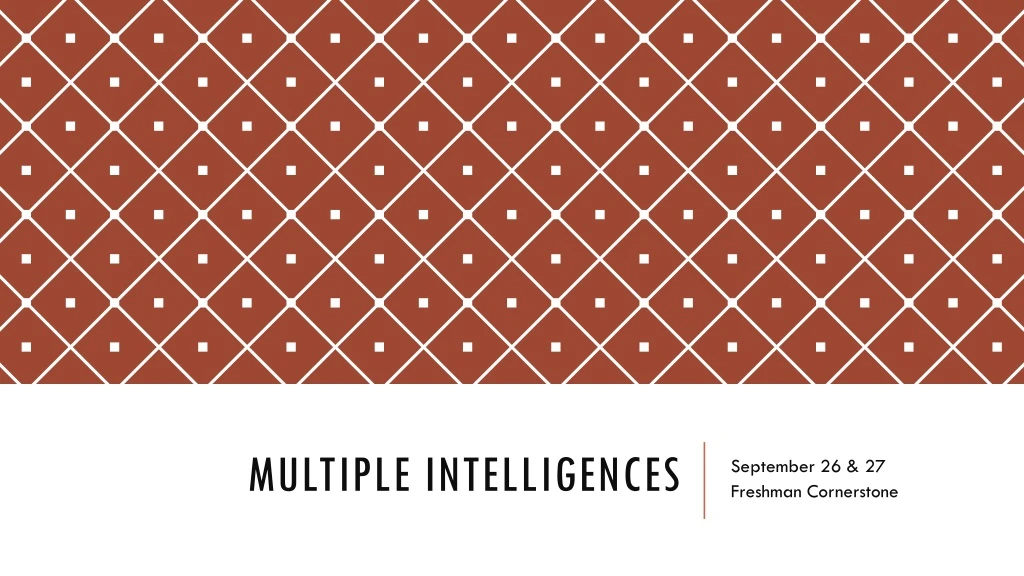 multiple intelligences