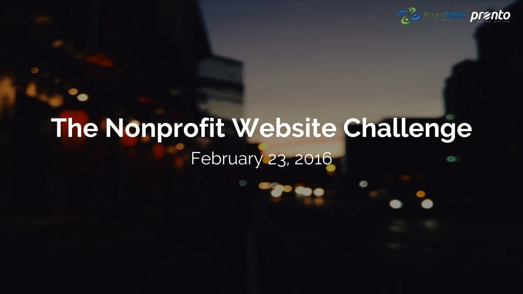 the nonprofit website challenge