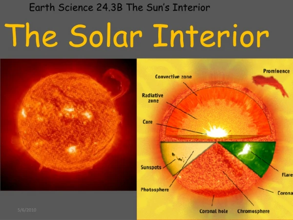Earth Science 24.3B The Sun’s Interior