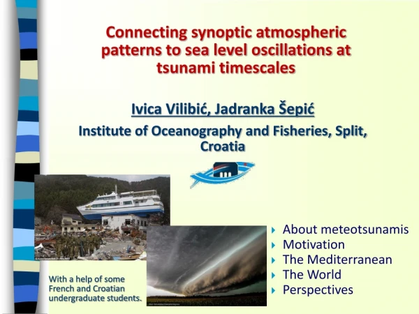 Connecting synoptic atmospheric patterns to sea level oscillations at tsunami timescales