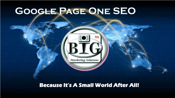 Google Page One SEO