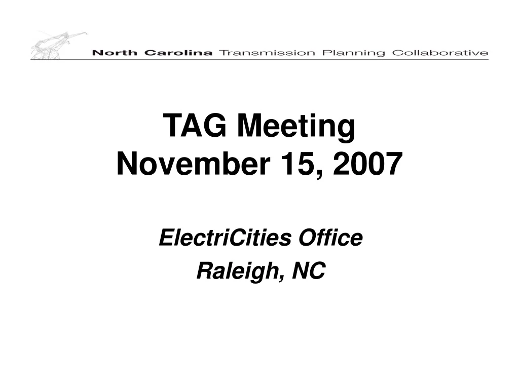 tag meeting november 15 2007