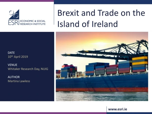 Brexit and Trade on the Island of Ireland