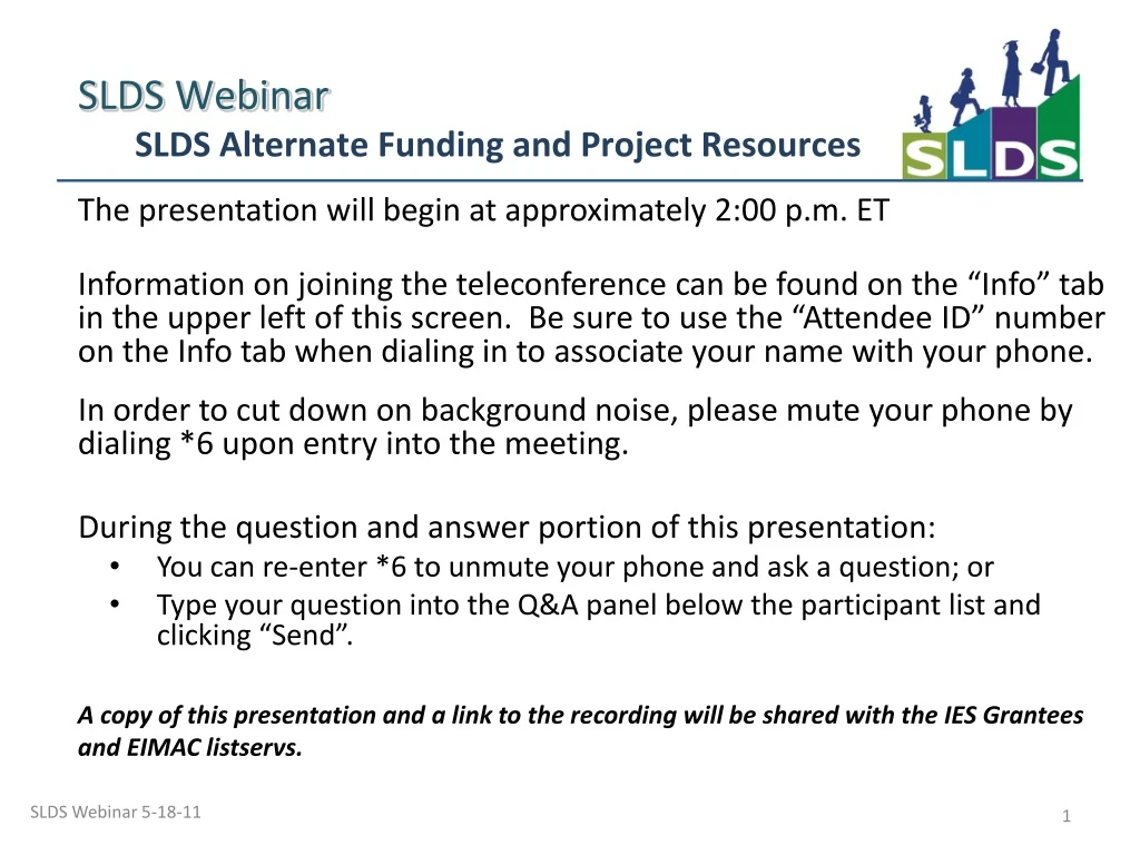 slds webinar slds alternate funding and project
