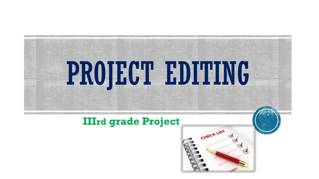 project editing
