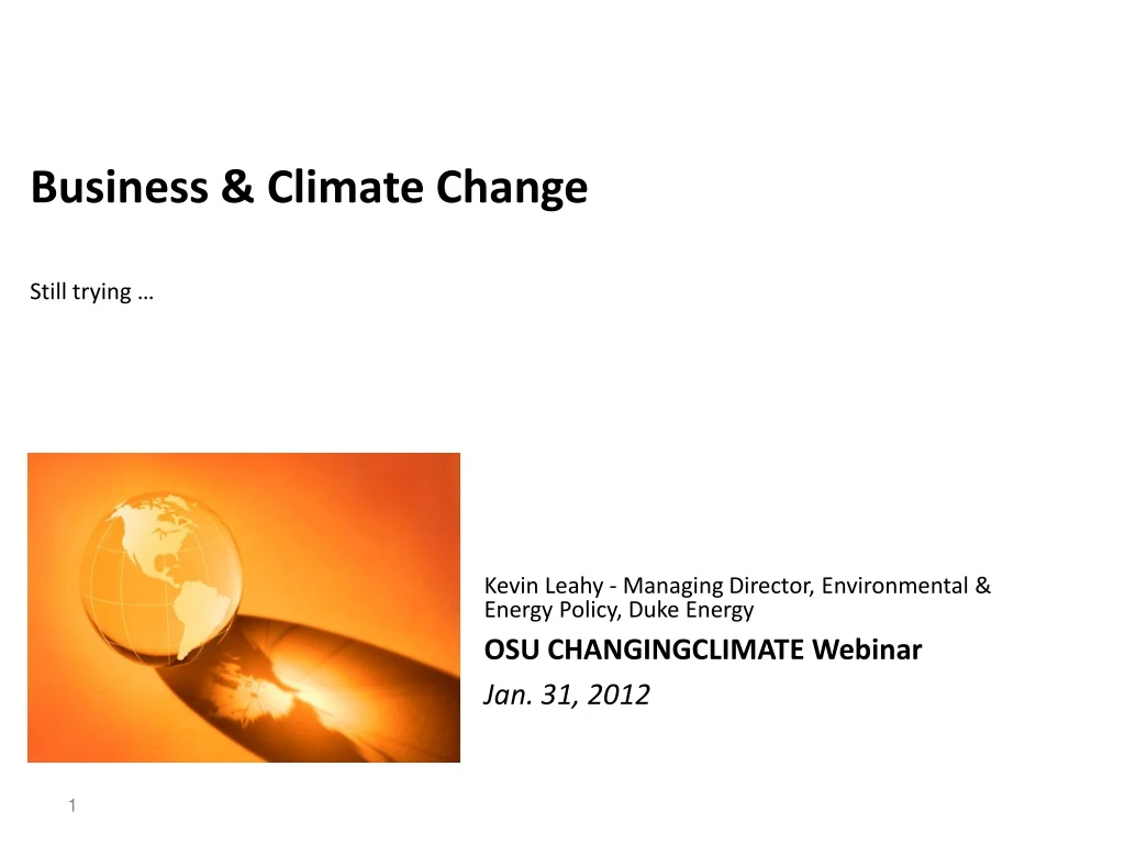 business climate change still trying