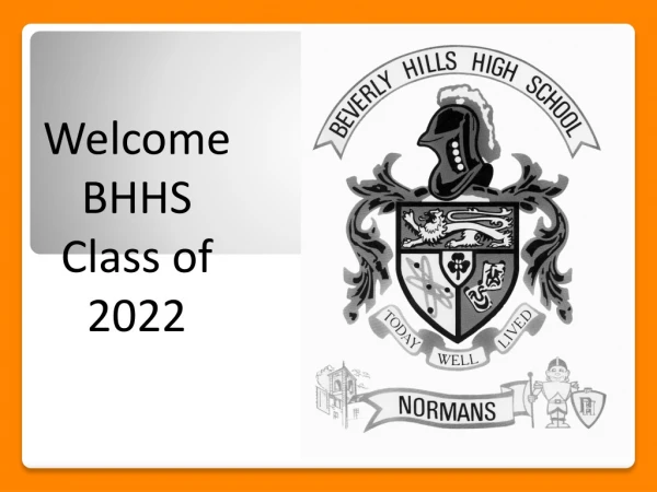 Welcome BHHS Class of 2022
