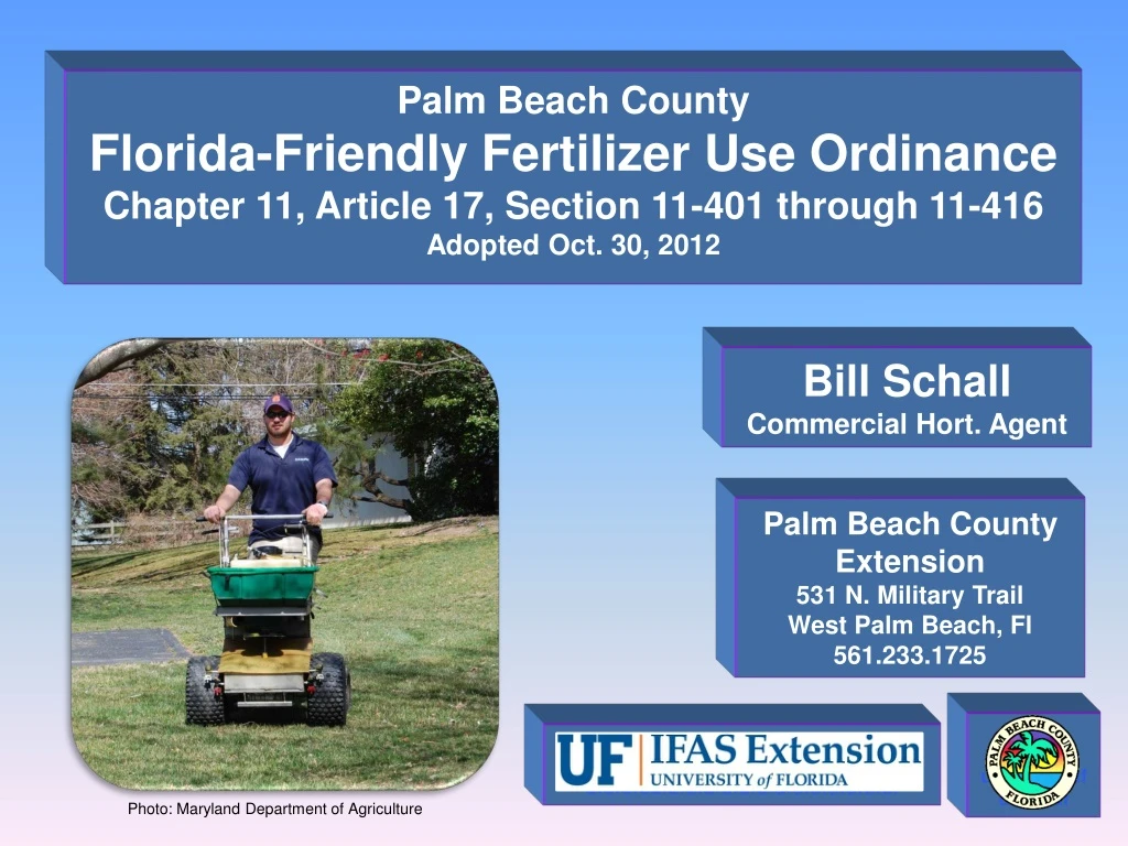 palm beach county florida friendly fertilizer