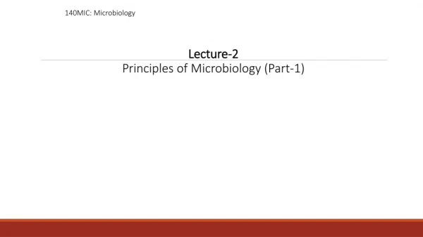 140MIC: Microbiology