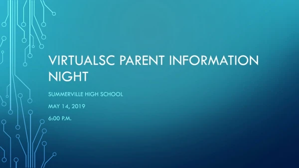 Virtualsc parent information night