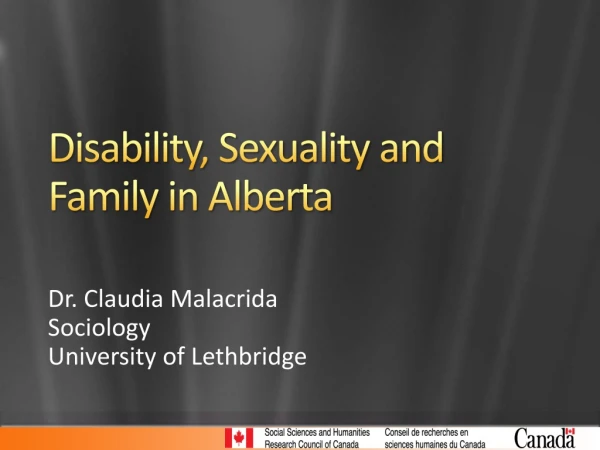 Disability, Sexuality and Family in Alberta