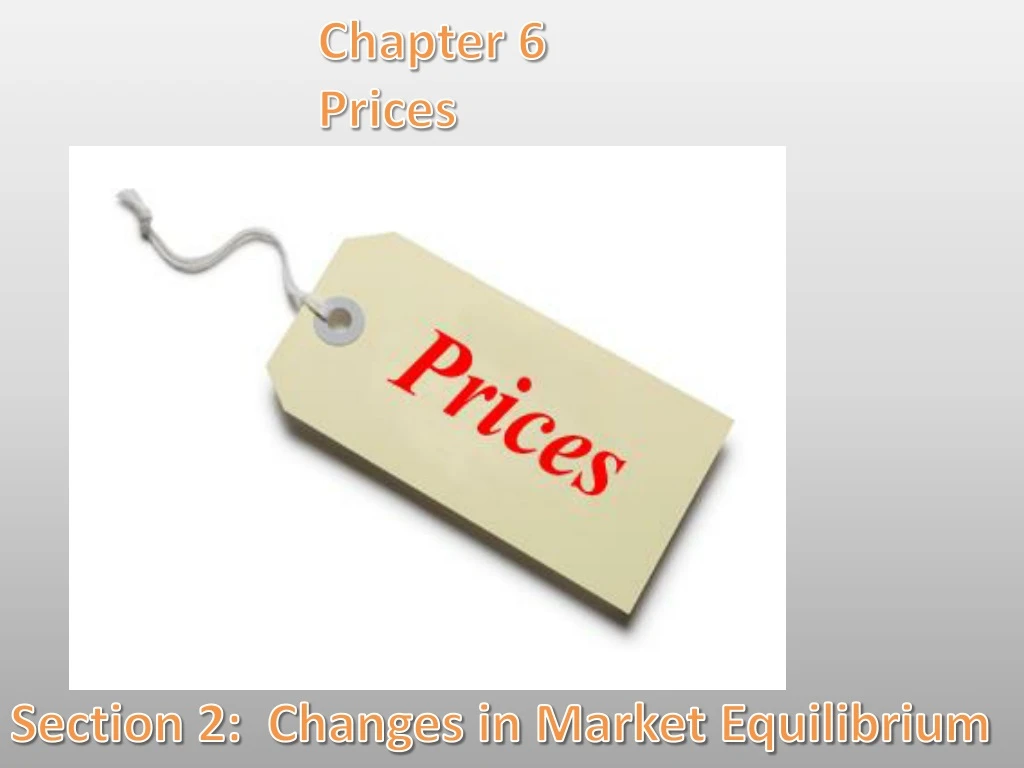 chapter 6 prices section 2 changes in market