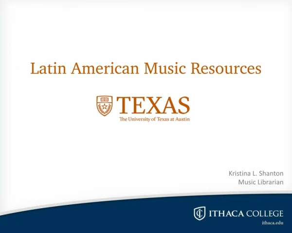 Latin American Music Resources