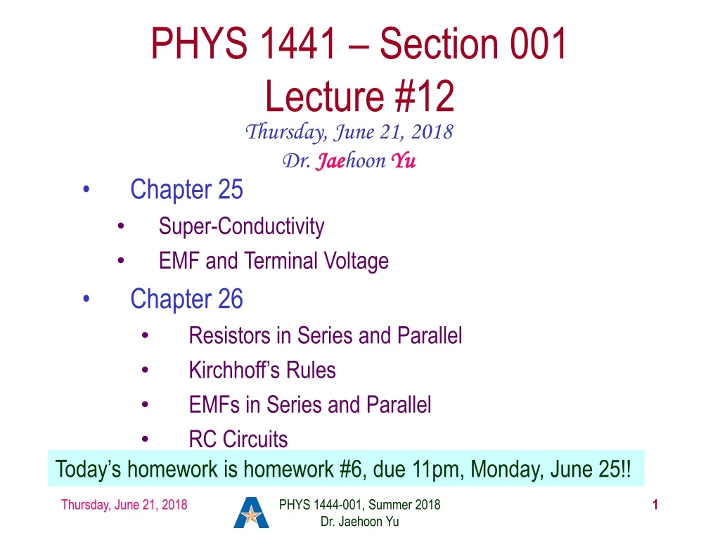 phys 1441 section 001 lecture 12