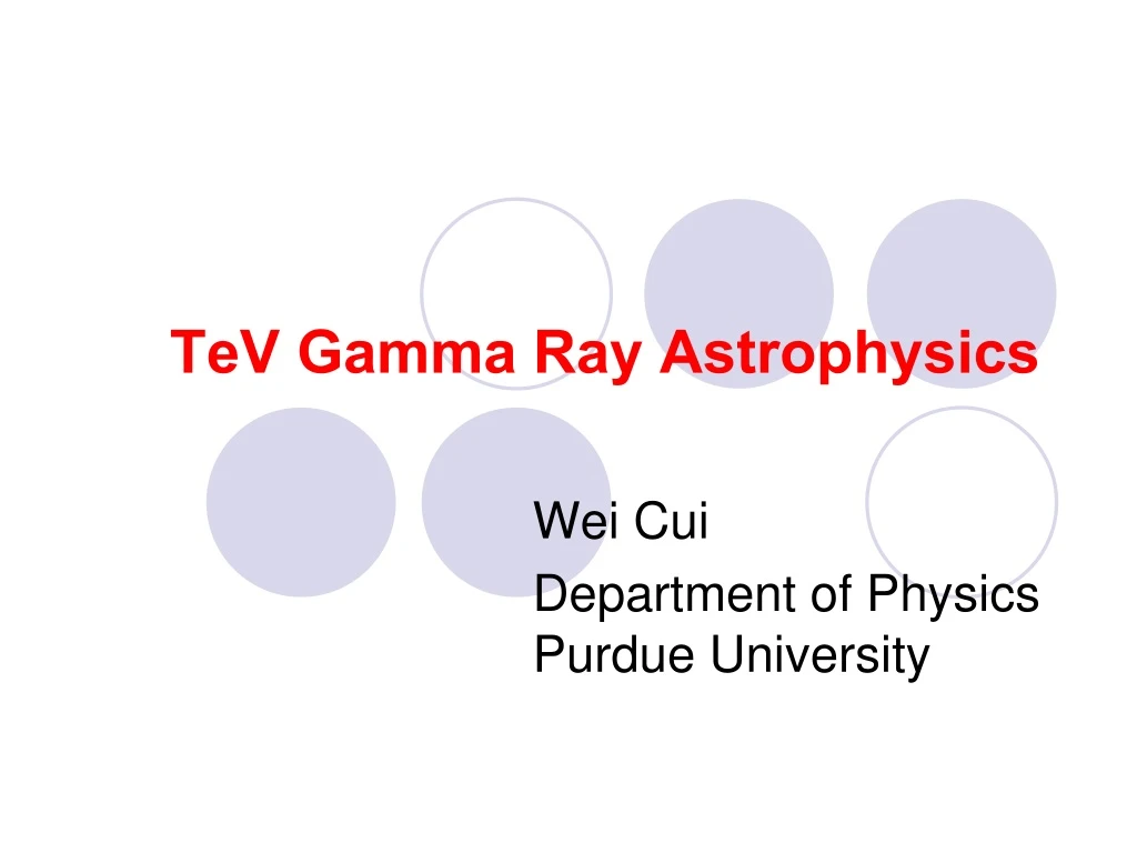 tev gamma ray astrophysics