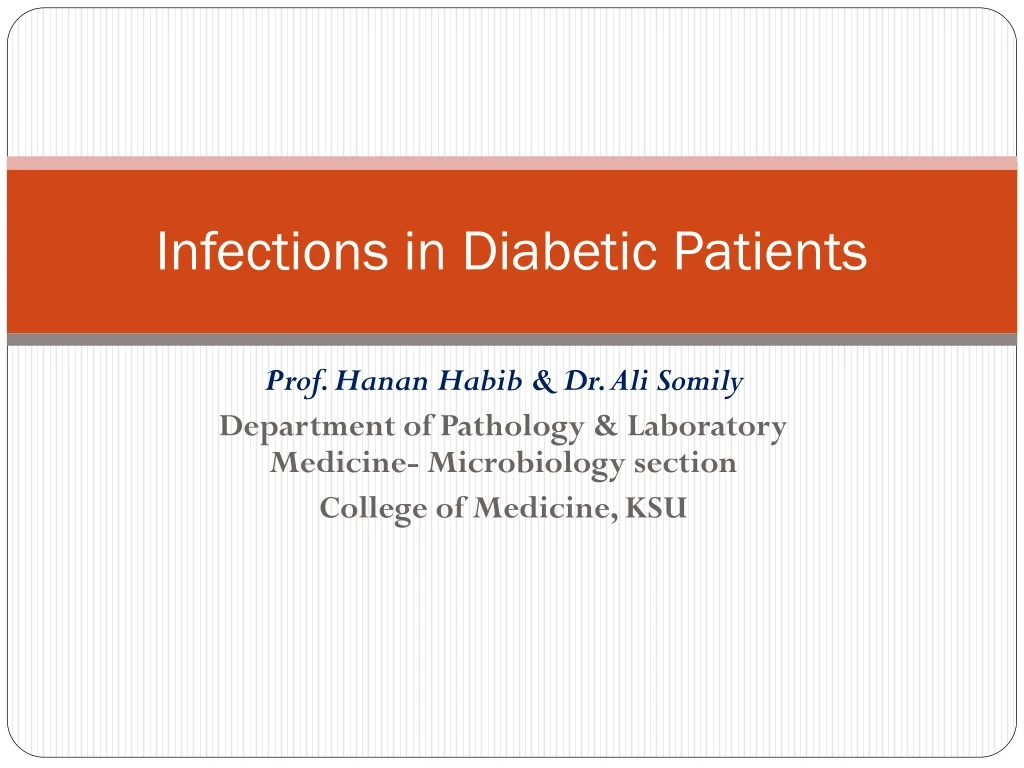 infections in diabetic patients