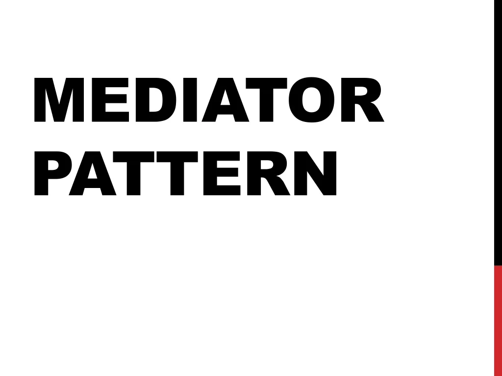 mediator pattern