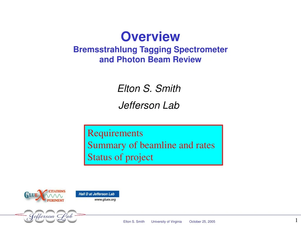 overview bremsstrahlung tagging spectrometer and photon beam review