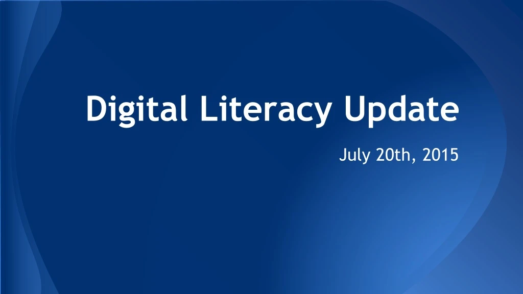 digital literacy update