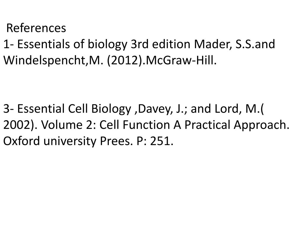 references 1 essentials of biology 3rd edition