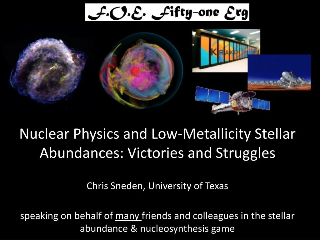 nuclear physics and low metallicity stellar