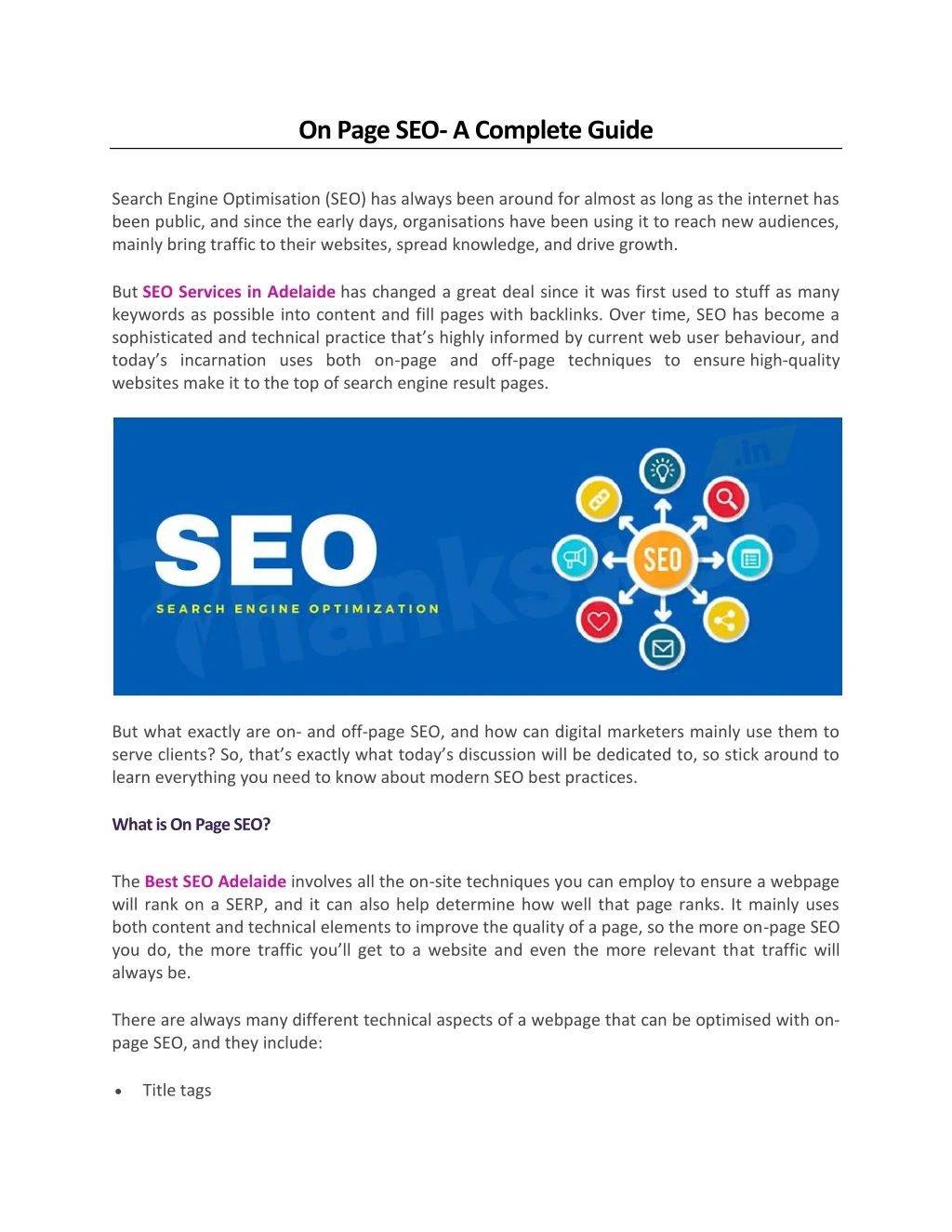on page seo a complete guide