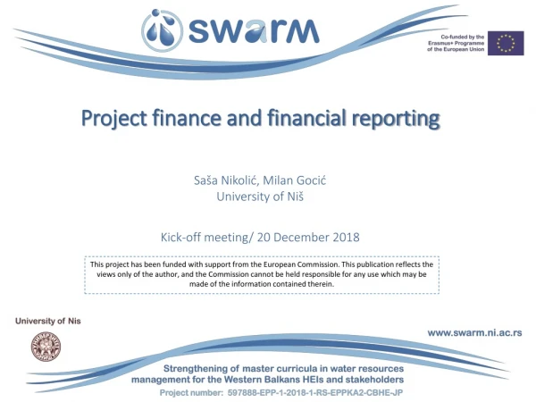 Project finance and financial reporting