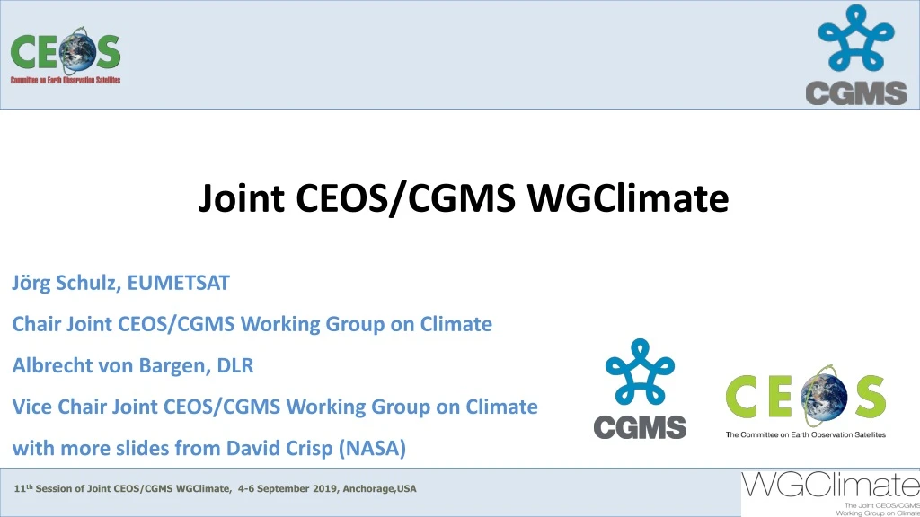 joint ceos cgms wgclimate