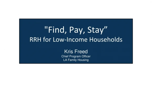 Kris Freed Chief Program Officer LA Family Housing