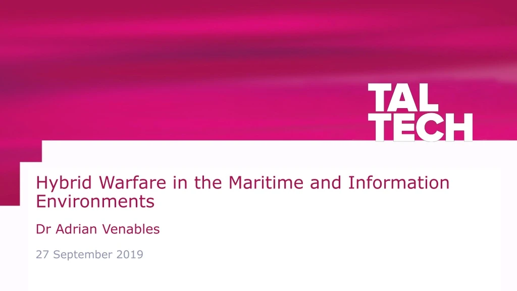 hybrid warfare in the maritime and information