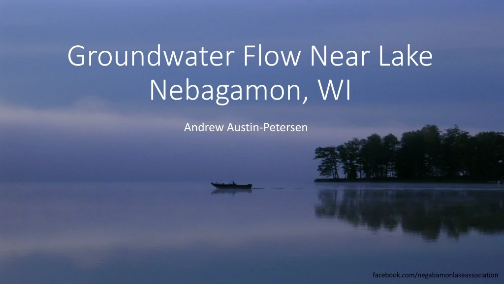 groundwater flow near lake nebagamon wi