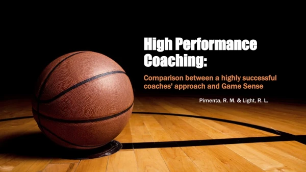 High Performance Coaching :