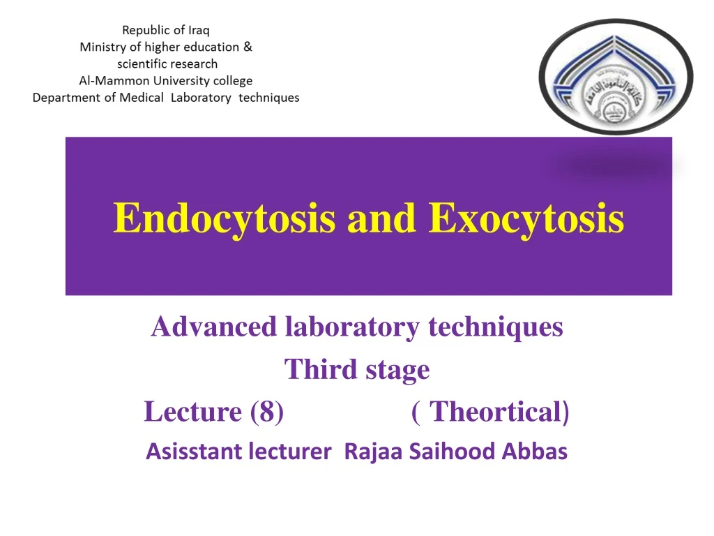 endocytosis and exocytosis